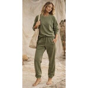NWT Unsubscribed Olive Green Jogger Set Women’s Small Sustainable Loungewear